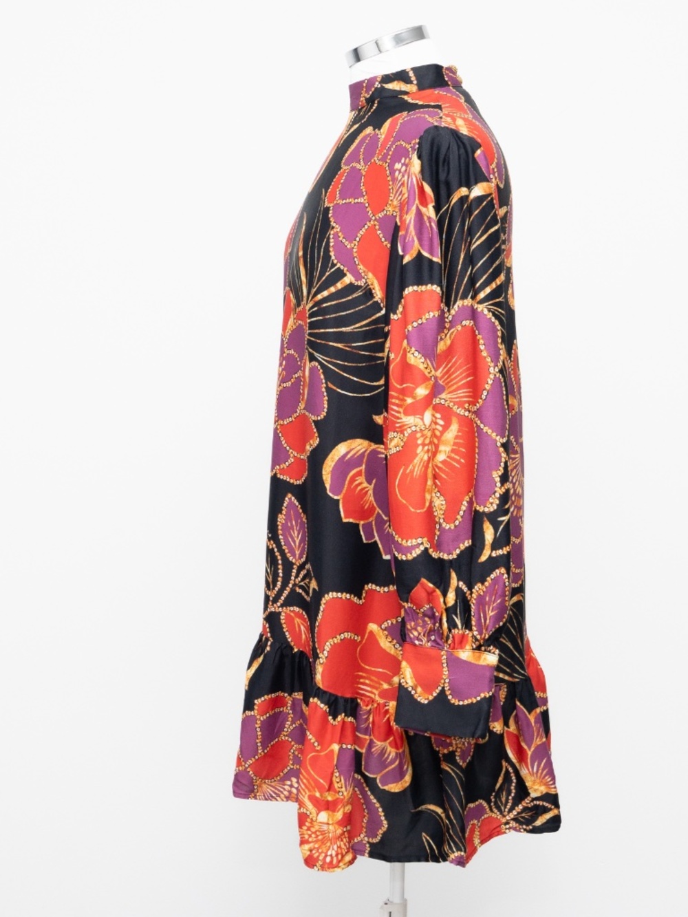 FARM Rio - Ruffled Floral-Print Crepe De Chine Mini Dress - Picture 8 of 11